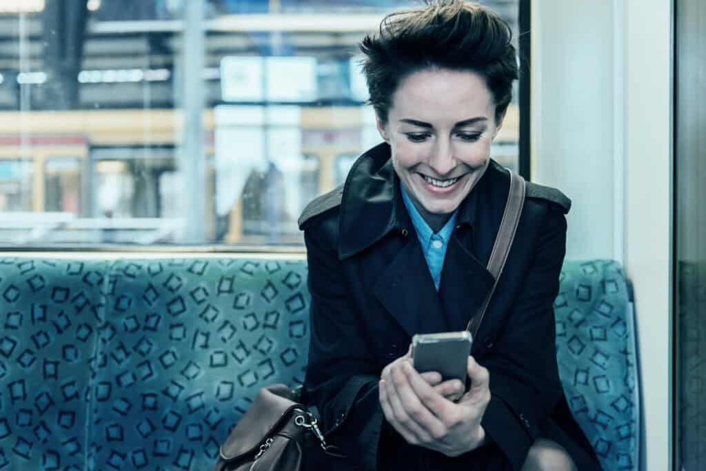 Lady on Mobile